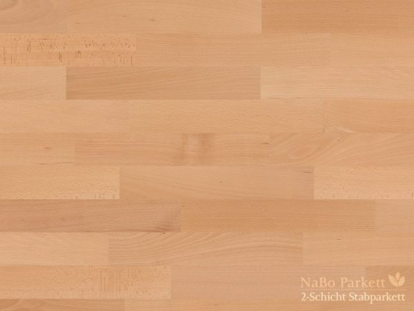 2-Schicht Parkett Buche Natur - natur geölt - Einzelstab Parkett - NaBo Parkett