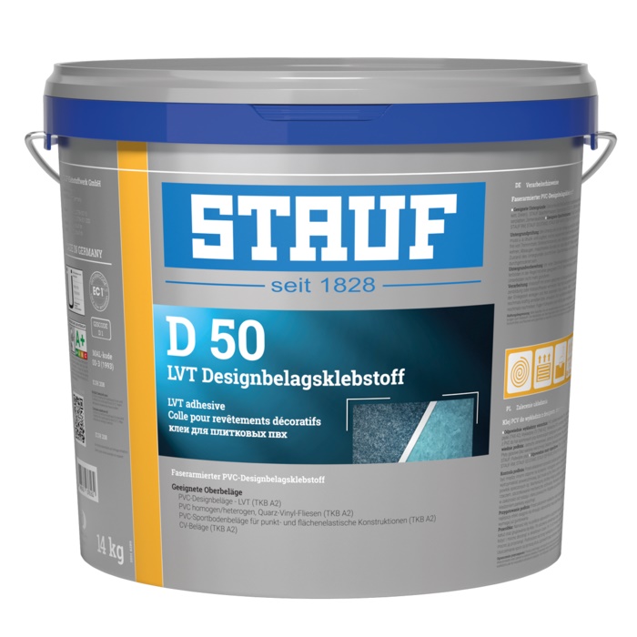 Stauf LVT Dispersionsklebstoff D 50 - geeignet für Vinyl Designböden, PVC- und CV-Bodenbeläge - Naturboden & Türen Fründ Leipzig