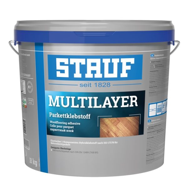 Stauf Parkettklebstoff Multilayer - elastischer 1-Komponenten Hybridklebstoff nach DIN EN 14293 für Mehrschicht Parkett - NaBo Parkett Leipzig