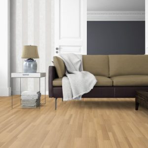 Stabparkett Eiche Exquisit - 15-22mm, Ambiente Wohnzimmer - geschliffen vorgeölt - NT Floors Massivparkett