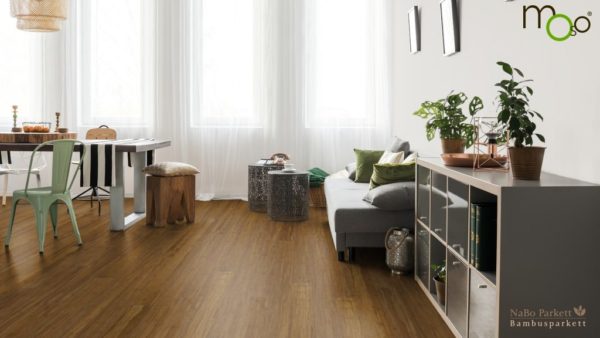 Moso Bamboo Elite - Bambus 3-Schicht Landhausdielen - Density gedämpft - Wohn-Essbereich, zeitgenössisch