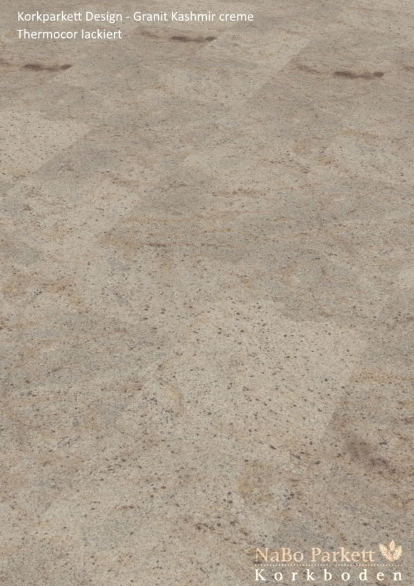 Korkboden NATURA DESIGN - Granit Kashmir creme, Thermocor lackiert - NaBo Parkett Corkstone Leipzig