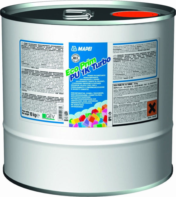 Mapei PU Grundierung Eco Prim 1K Turbo - einkomponentige PU Grundierung für feuchteempfindliche Untergründe, Altuntergründe und zur Absperrung vor Restfeuchte - NaBo Parkett Zubehör Leipzig