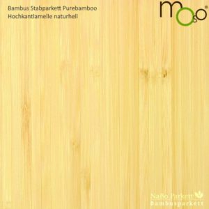 Bambus Stabparkett Hochkantlamelle naturhell – Moso purebamboo - geschliffen, lackiert - NaBo Parkett Bambusboden Leipzig