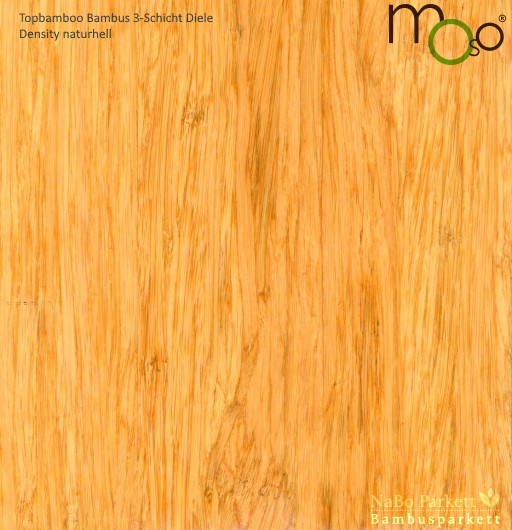 Bambus 3-Schicht Klick Fertigparkett Density naturhell – Moso topbamboo - geschliffen, lackiert - NaBo Parkett Bambusboden Leipzig