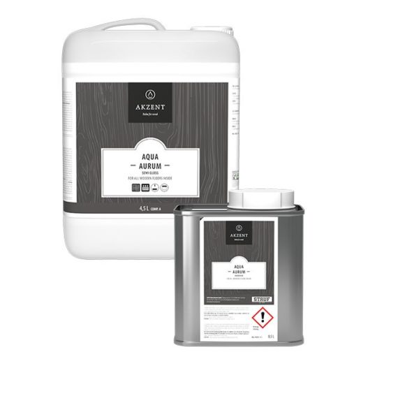 Parkettlack Akzent Aqua Aurum - 2K PU Wasserlack mit Glanzgrad Halbmatt oder matt - für Wohn- und Objektbereiche