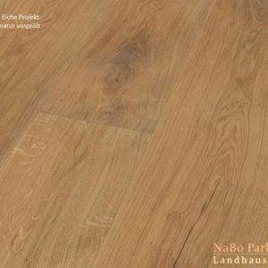 Schlossdiele Eiche Projekt geölt - 3-Schicht Fertigparkett - geschliffen + natur vorgeölt - NaBo Parkett Landhausdielen