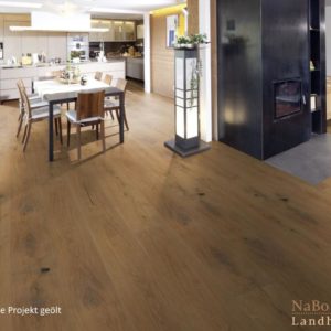 Schlossdiele Eiche Projekt geölt - 3-Schicht Fertigparkett - natur vorgeölt - NaBo Parkett Landhausdielen - Wohnbereich