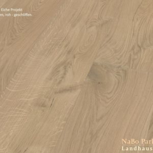Schlossdiele Eiche Projekt - 3-Schicht Fertigparkett - naturbelassen, roh + vorgeschliffen - NaBo Parkett Landhausdielen Perspektivansicht