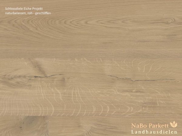 Schlossdiele Eiche Projekt - 3-Schicht Fertigparkett - naturbelassen, roh + vorgeschliffen - NaBo Parkett Landhausdielen