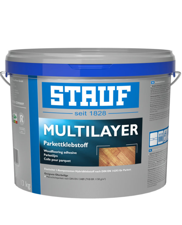 Stauf Parkettklebstoff Multilayer - elastischer 1-Komponenten Hybridklebstoff nach DIN EN 14293 für Parkett - NaBo Parkett Leipzig