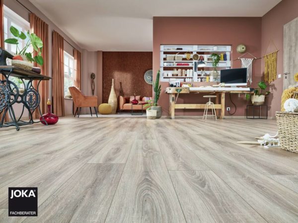JOKA Laminatboden City - Oak rift grey 4804 - 1-Stab Landhausdiele mit V4 Fase - Ambiente