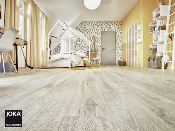 JOKA Laminatboden Metropol - 1-Stab Landhausdielen Design Oak stonewashed - Ambiente