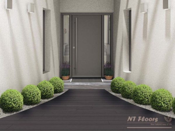 NT Floors WPC Terrassendielen - dunkelgrau genutet