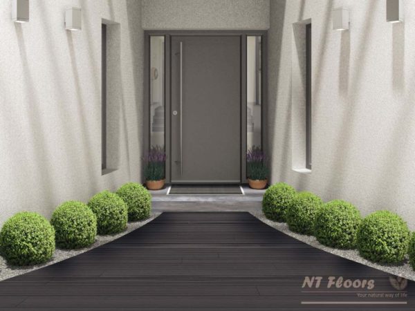 NT Floors WPC Terrassendielen - dunkelgrau gerillt