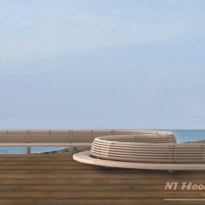 NT Floors WPC Terrassendiele Thermoeiche massiv - gebürstet - Ambiente