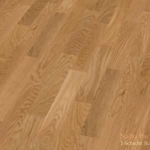 2-Schicht Parkett Eiche natur - matt lackiert - Einzelstab Parkett Perspektive - NaBo Parkett