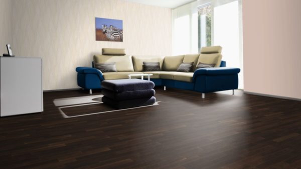2-Schicht Parkett Räuchereiche Select-Natur - geschliffen, matt lackiert - Ambiente Wohnzimmer - NaBo Parkett Leipzig