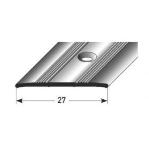 Übergangsprofil Aluminium 27mm - vorgebohrt, incl. Schrauben und Dübel - silberfarbig, bronce hell + bronce dunkel - NT Floors Zubehör