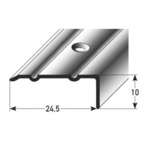 Winkelprofil Aluminium 10x24mm - vorgebohrt, incl. Schrauben und Dübel - silberfarbig, bronce hell, bronce dunkel + edelstahlfarbig - NT Floors Zubehör