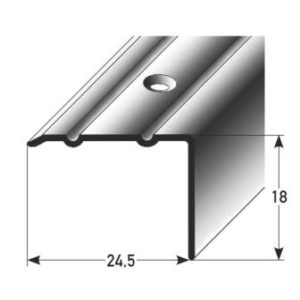 Winkelprofil Aluminium 18x24mm - vorgebohrt, incl. Schrauben und Dübel - silberfarbig, bronce hell, bronce dunkel + edelstahlfarbig - NT Floors Zubehör