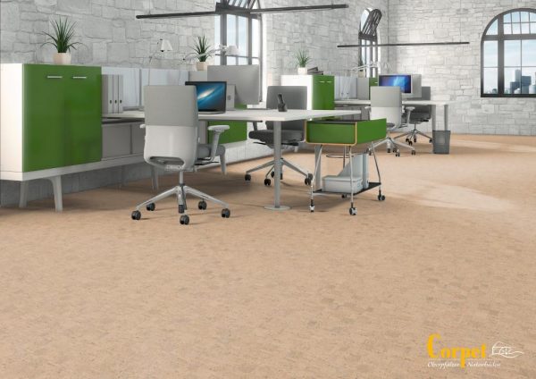 Kork Parkett NATURA - Bolero eingefärbt Bahama Beige - NaBo Parkett Korkboden Leipzig, Büro Ambiente