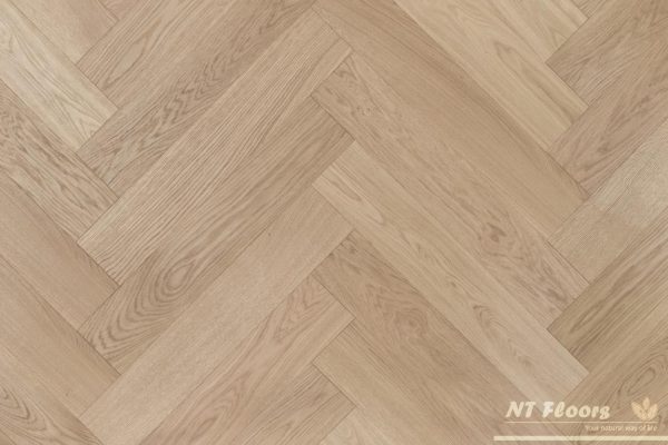 NT Floors 2-Schicht Fertigparkett Eiche Fischgrät Eleganz - naturbelassen, roh