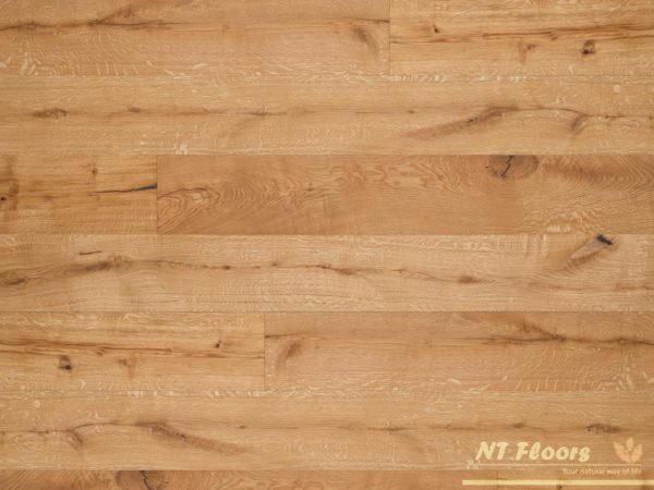 NT Floors Landhausdiele Eiche Rustikal XL - gebürstet farblos vorgeölt (American Wood Oil)
