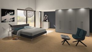 Mosaikparkett Buche ungedämpft Natur-Select - Fischgrät 3-fach - Ambiente Schlafzimmer - NT Floors Leipzig