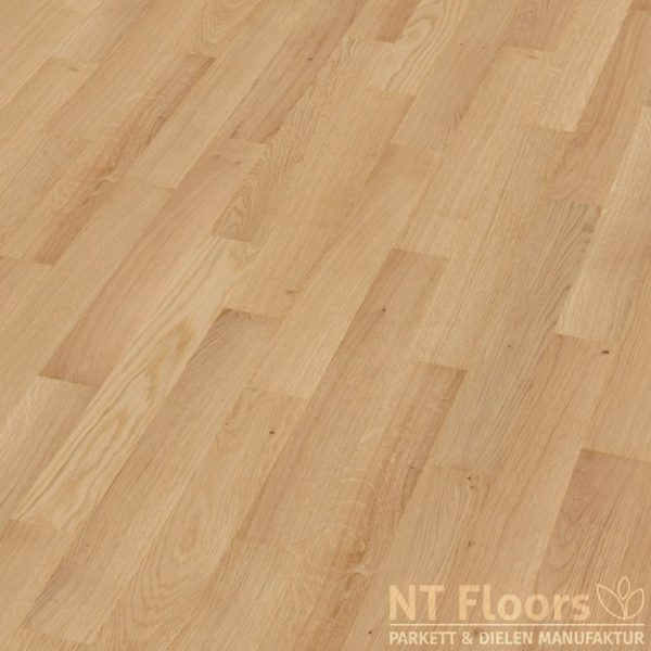 Stabparkett Eiche Select-Natur - 10-22mm - geschliffen, farblos vorgeölt - NT Floors Massivparkett