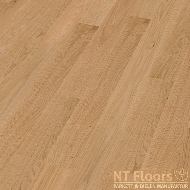 Stabparkett Eiche Select-Natur - 10-22mm - gebürstet, farblos vorgeölt - NT Floors Massivparkett