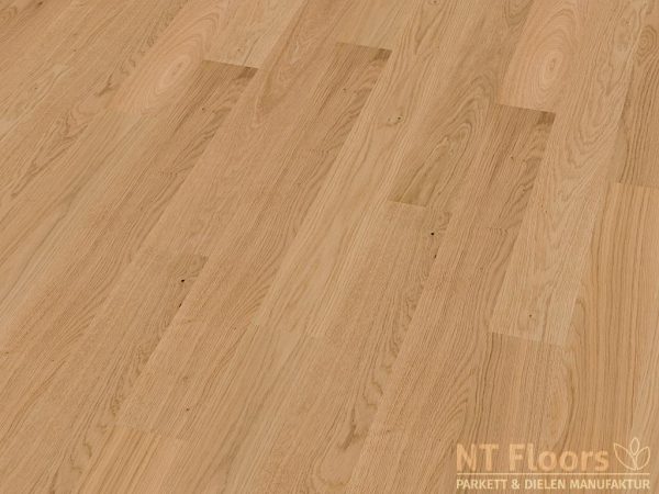 Stabparkett Eiche Select-Natur - 10-22mm - gebürstet, farblos vorgeölt - NT Floors Massivparkett