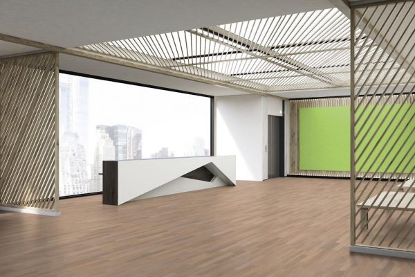 Stabparkett Eiche Select-Natur - 15-22mm, Ambiente Anmeldung - gebürstet, weiß vorgeölt - NT Floors Massivparkett