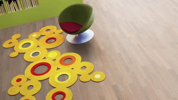 Stabparkett Eiche Select-Natur - 15-22mm, Ambiente - gebürstet, weiß vorgeölt - NT Floors Massivparkett