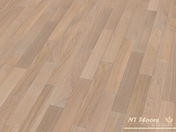 Stabparkett Eiche Select-Natur - 15-22mm - gebürstet, weiß vorgeölt Perspektive - NT Floors Massivparkett