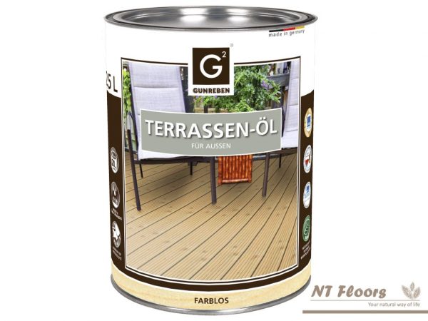 Terrassenöl Natur farblos - unpigmentiertes Öl für den Außenbereich - NT Floors