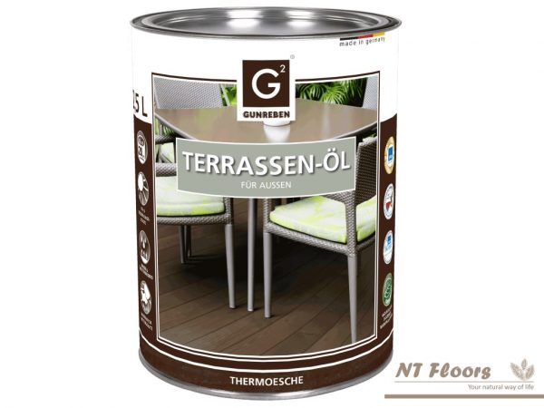 Terrassenöl Thermoesche - pigmentiertes Öl für den Außenbereich - NT Floors