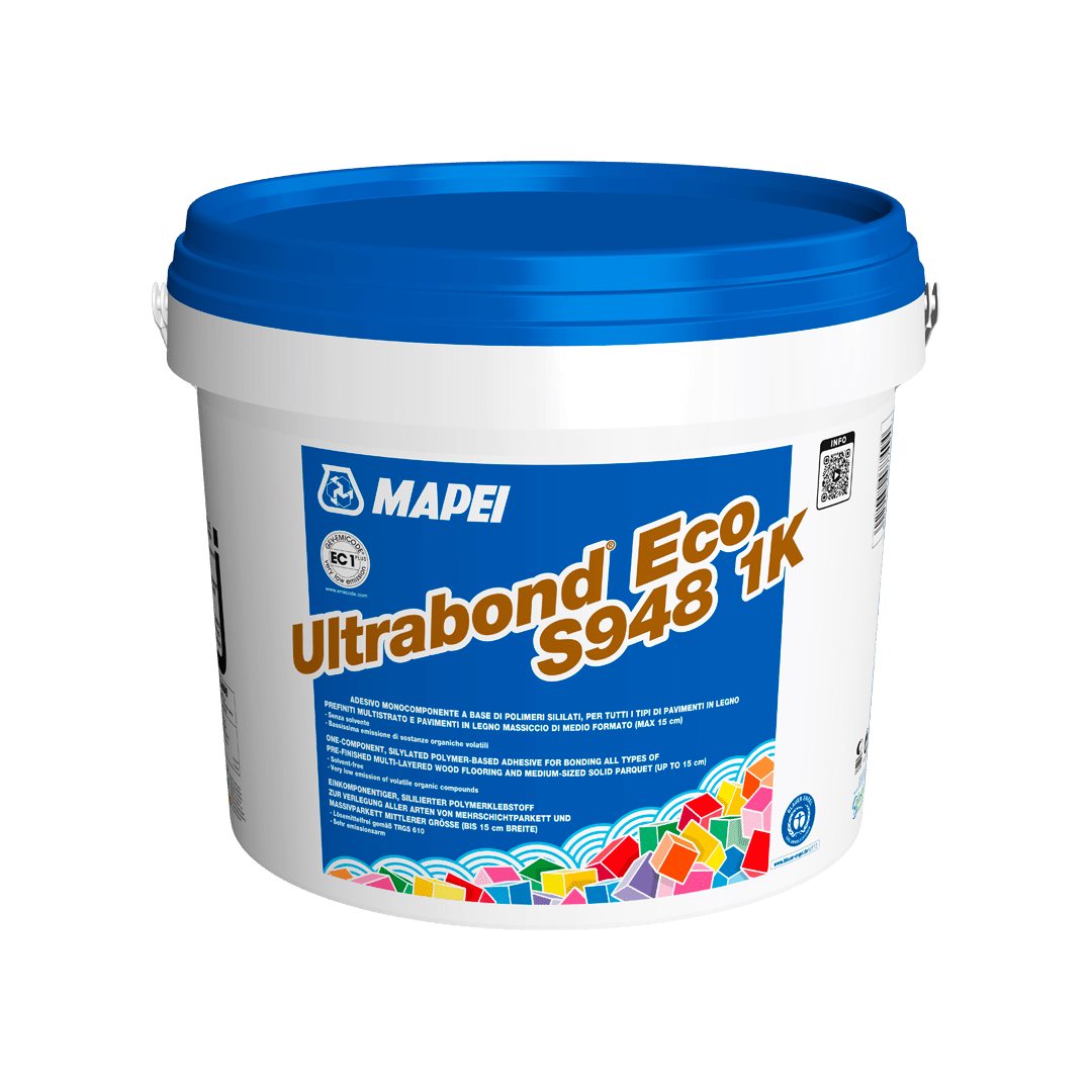 Mapei Parkettlebstoff Ultrabond ECO S948 1K - einkomponentiger, elastischer SMP Parkettkleber - NaBo Parkett Leipzig