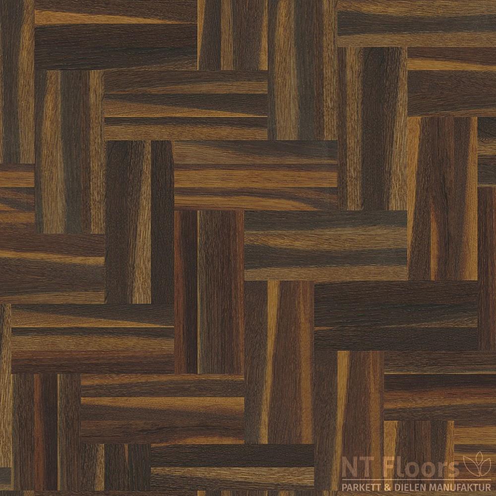 Mosaikparkett Räuchereiche Sortierung Cappuccino - Fischgrät 3-fach - Massivparkett 8mm als Musterboden