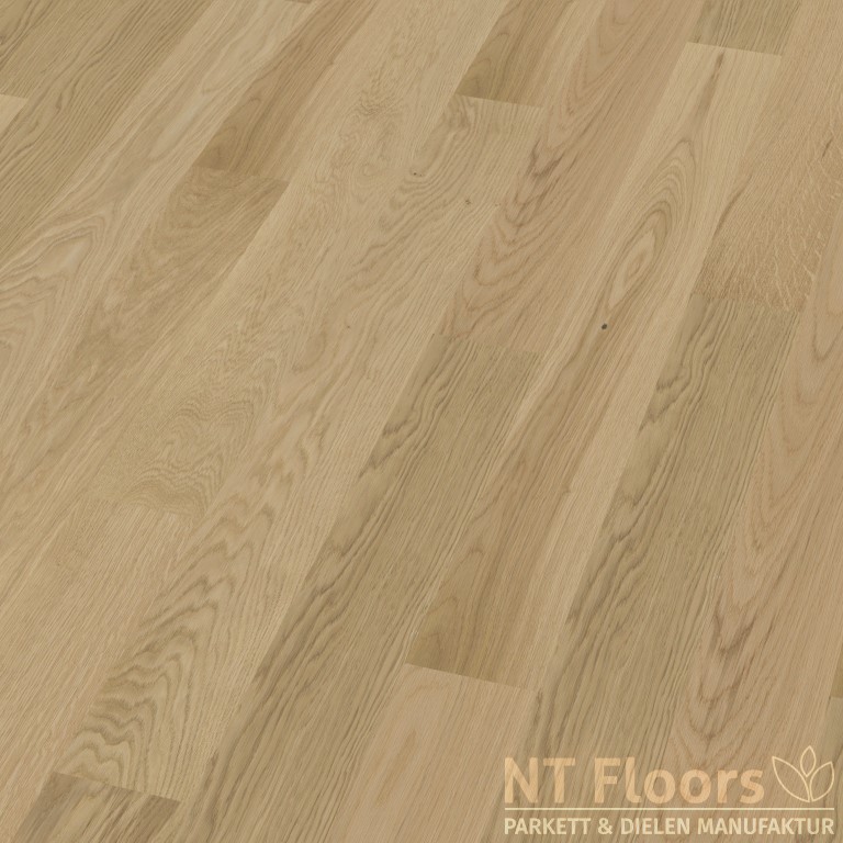 Stabparkett Eiche Naturell - 10-22mm - gehobelt naturbelassen roh - NT Floors Massivparkett