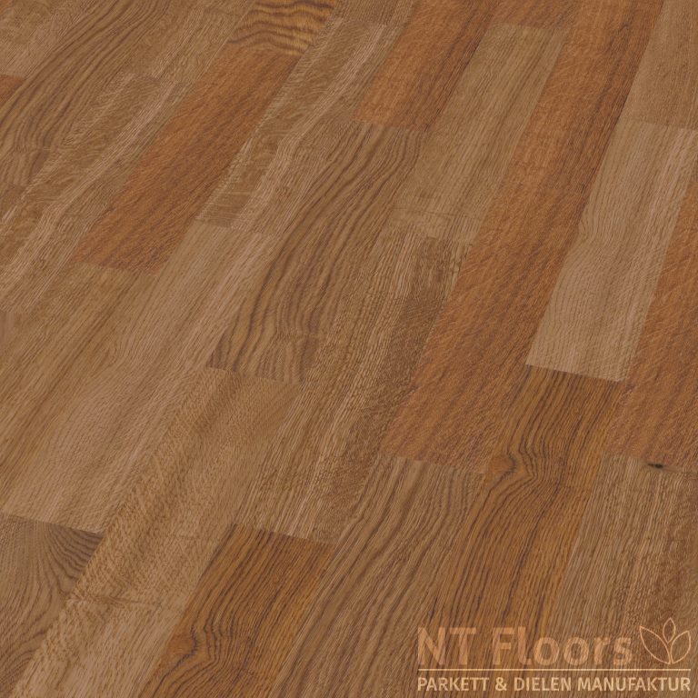 Stabparkett Brauneiche Naturell - 15-22mm - gehobelt, naturbelassen, roh - NT Floors Massivparkett