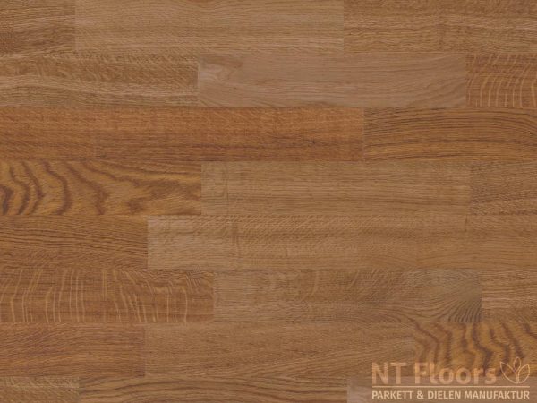 Stabparkett Brauneiche Naturell - 15-22mm - gehobelt, naturbelassen, roh - NT Floors Massivparkett