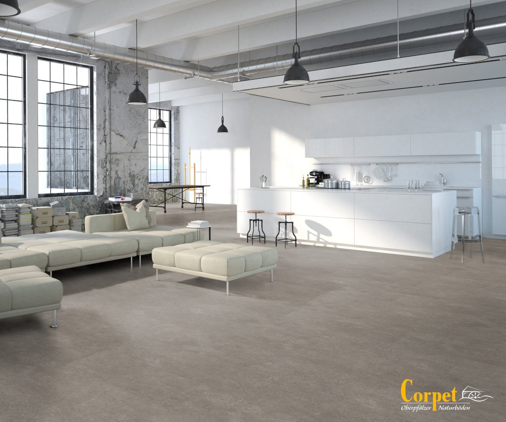 Linoleum LINODESIGN Beton grey - NaBo Parkett Leipzig