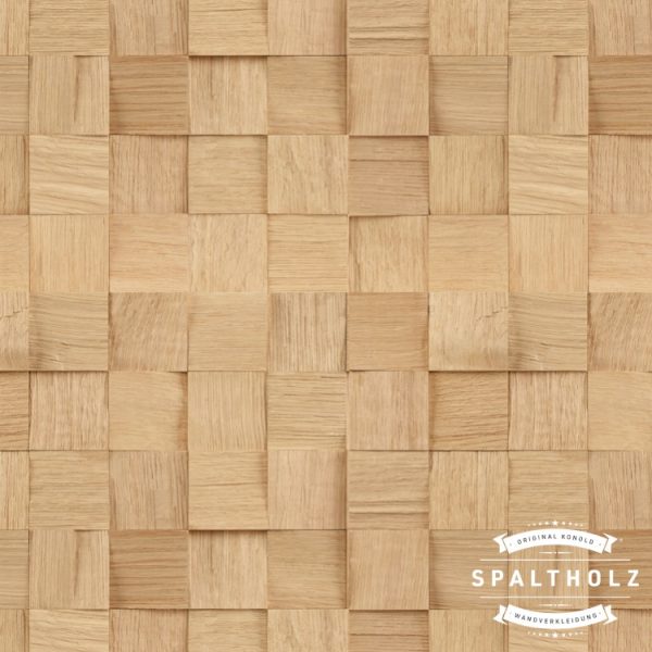Spaltholz Wandelement Eiche Quadrat - Konold