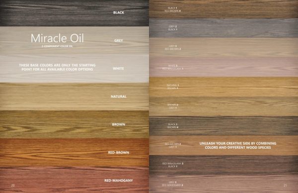 Arboritec Holzbodenöl Miracle Oil 2K Farbübersicht