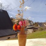 Holzvase Flakon Miniatur - Blumenvase aus Kirsche europäisch - für Trockengräser und Trockenblumen - von Hand gedrechselt - Fründ Massivholz Design