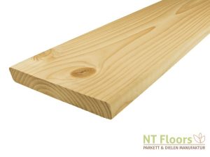Holz Terrassendiele Fichte nordisch KD us hobelfallend - Oberfläche Sichtseite glatt - NT Floors Leipzig
