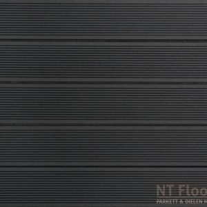 WPC Hohlkammer Terrassendielen dunkelgrau - HOLO 4 gerillt (Sichtseite) - NT Floors Leipzig