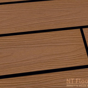 WPC Terrassendiele massiv Caramelbraun - SOLID CoEx Caramelbraun Holzstruktur (Sichtseite) - NT Floors Leipzig
