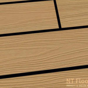 WPC Terrassendiele massiv Honigbraun - SOLID CoEx Honigbraun Holzstruktur (Sichtseite) - NT Floors Leipzig
